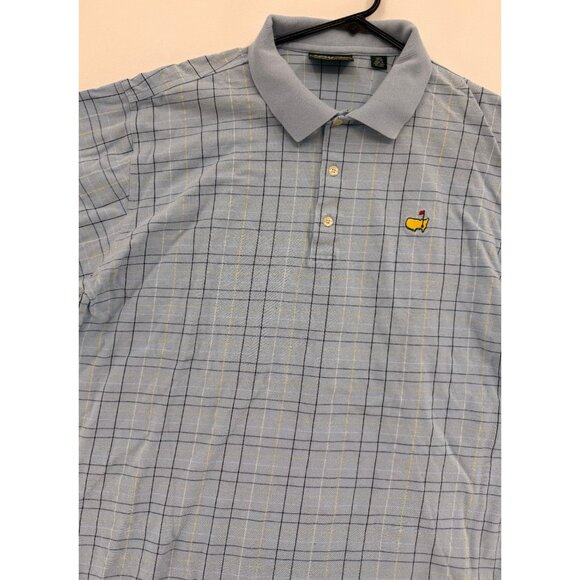 Vtg Masters Collection Polo Shirt Mens XL Checkered Hong Kong READ - Picture 1 of 7
